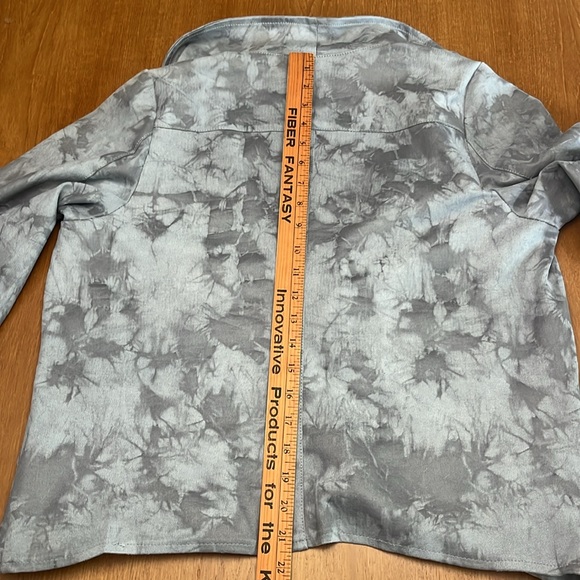 Love Token Gray Vegan Suede Jacket, Stretch Fabric, Size L - Picture 12 of 13